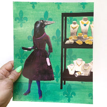 Crow With Jewels Art Print