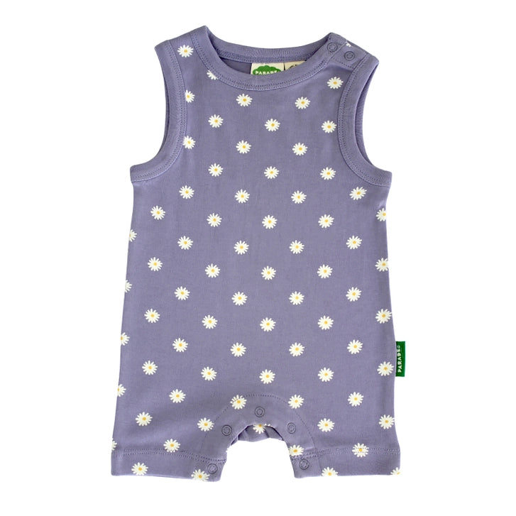 Lilac Dasies Organic Tank Romper