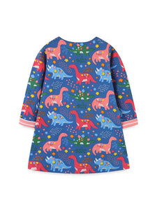 Knitted Dino Cartoon Dress