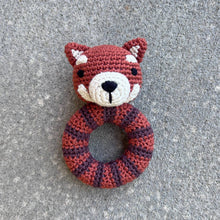Red Panda Ring Hand Crocheted Rattle