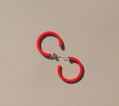 Alba Hoops - Cherry Red