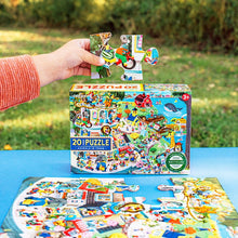 Animals in Town 20 Piece Rectangle Puzzle