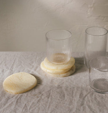 Ivory Resin Coasters (Set of 4)