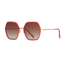 Addyson - Red / Gold / Gradient Brown Polarized Sunglasses