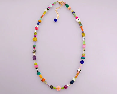 Beaded Colorful Friendship Seedbead Necklace