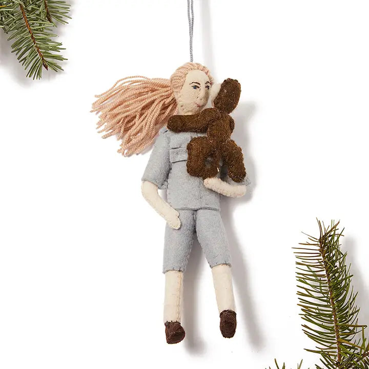 Jane Goodall Fair Trade Felt Ornament