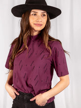 Dark Purple Diamond Vine Top