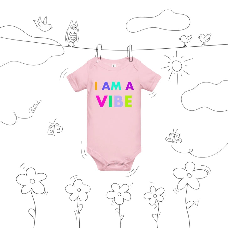 I Am A Vibe Baby Onesie - Pink