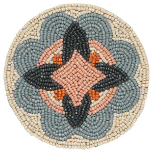 Hand-Beaded Formation Disco Coasters (Set of 4)