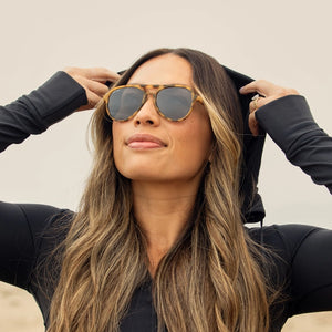 Dunes - Soft Honey Tortoise / Smoke Polarized Lens Sunglasses