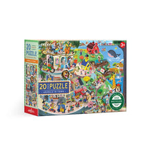 Animals in Town 20 Piece Rectangle Puzzle