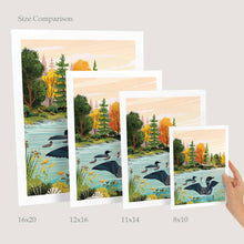 Loons on the Lake Print