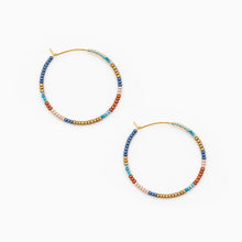 Beaded Hoop Earrings (Multiple Colors)