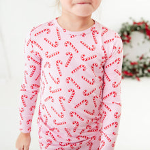 Candy Cane Lane Christmas Bamboo Two Piece Pajamas Set