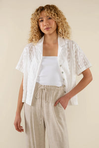 Helio Cotton Embroidery Button Up Shirt