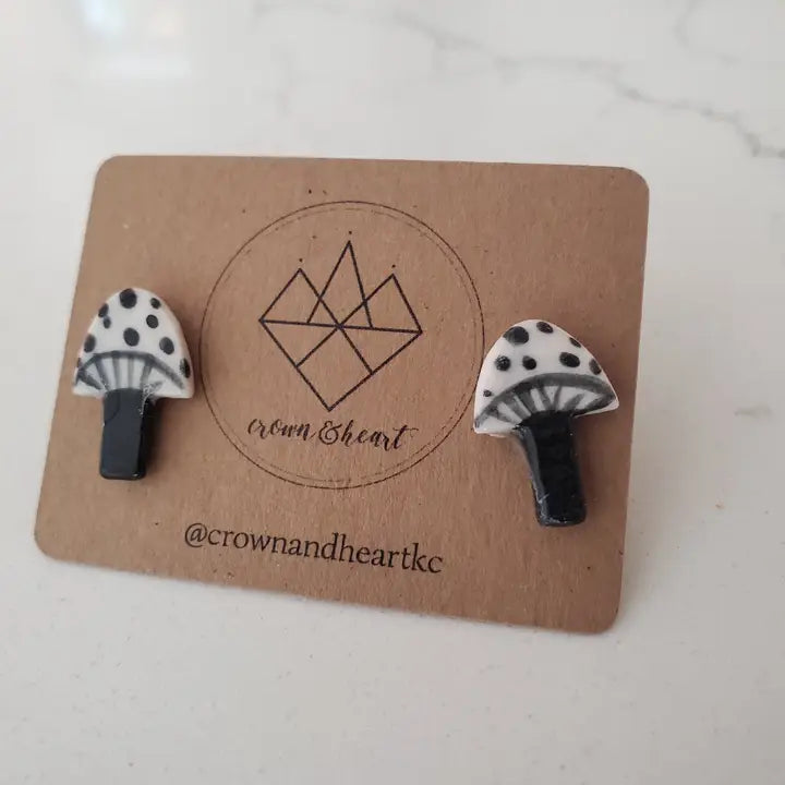 Mushroom Stud Earrings