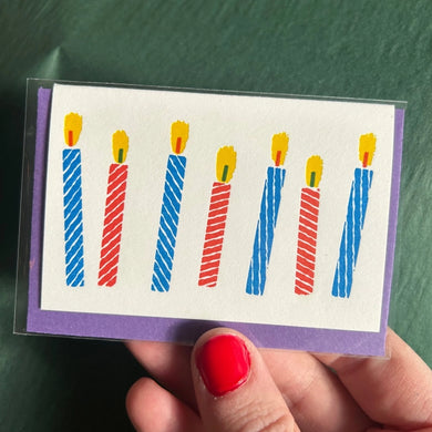 Candles Mini Birthday Greeting Card