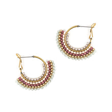 Beaded Skirt Hoop Earrings