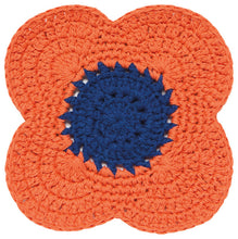 Handmade Poppy Crocheted Coasters (Set of 4)