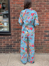 Women’s Cotton Pajama Set – Birds & Blooms