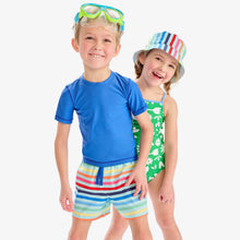 Swim Trunks In Rainbow Sky Stripe