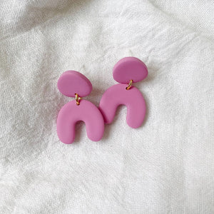Lulu | Organic Arch Polymer Clay Earrings