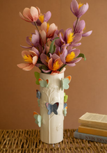 Ceramic Vase With Colorful Butterflies