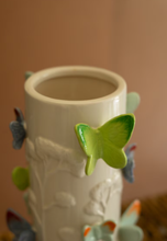 Ceramic Vase With Colorful Butterflies