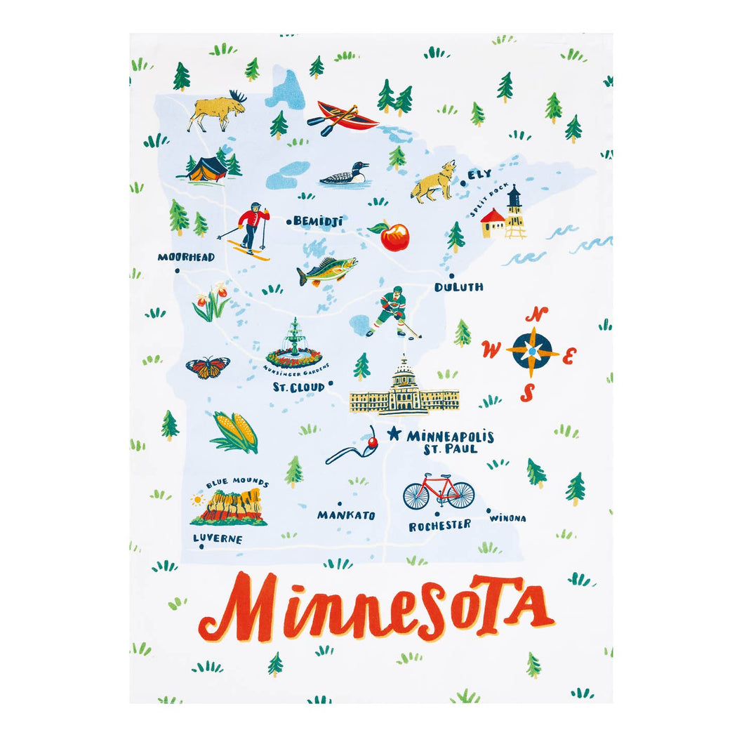 Minnesota Map Kitchen/Tea Towe