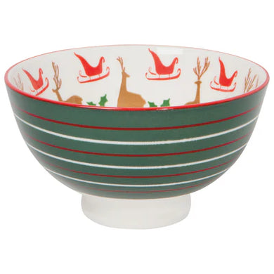 Santa's Reindeer Stamped Snack Size Bowl