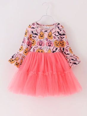Halloween Pink Pumpkin Tutu Dress