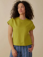 Caitlin Organic Cotton Top - Loop Knit Moss