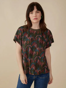 Geo Jewels Caitlin Top - Organic Fair Trade Boxy Tee