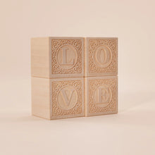 Bare Wood Alphabet Blocks