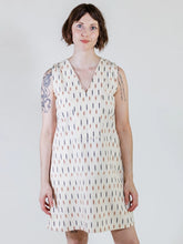 Milan Shift Dress Ivory Ikat
