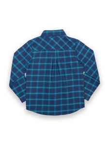 Navy & Blue Organic Cotton Kids Flannel