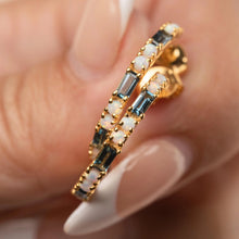 London Blue Topaz & Opal Bridge Hoops