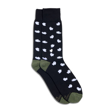 Socks That Support Mental Health (Black Ghosts)
