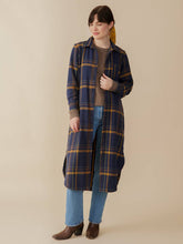 Sutton Shirtdress - Navy Yellow Plaid