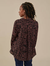 Carey Trapeze Shirt-  Mocha Scribble Modal