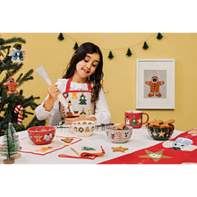 Bauble Cats Embellished Holiday Dishtowel in Red