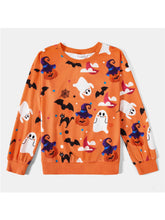 Halloween Allover Ghost Print Sweatshirts