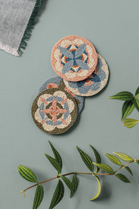 Hand-Beaded Formation Disco Coasters (Set of 4)