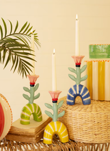 Ceramic Flower Taper Candle Holders