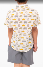 Retro Road Trip – Boys’ Cotton Shirt with Coconut Buttons