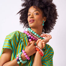 Iris Large Resin Bead Necklace-  Multi
