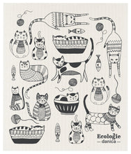 Purr Party Swedish Dishcloth