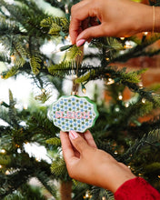 Sleigh Scallop Glass Ornament
