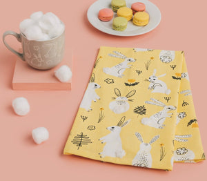 Cottontail Embellished Tea Towel