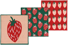 Berry Sweet Strawberry Knit Dishcloths (Set of 3)